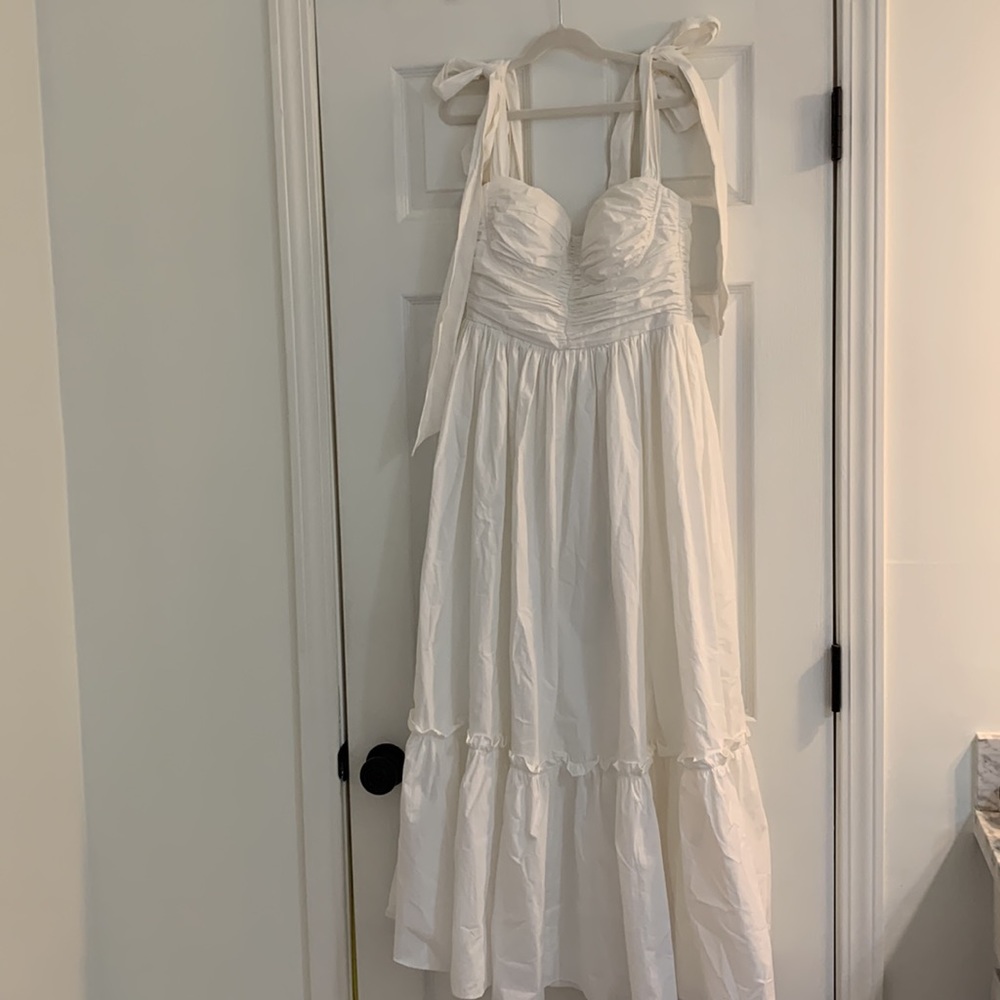 White maxi dress - perfect for brides!